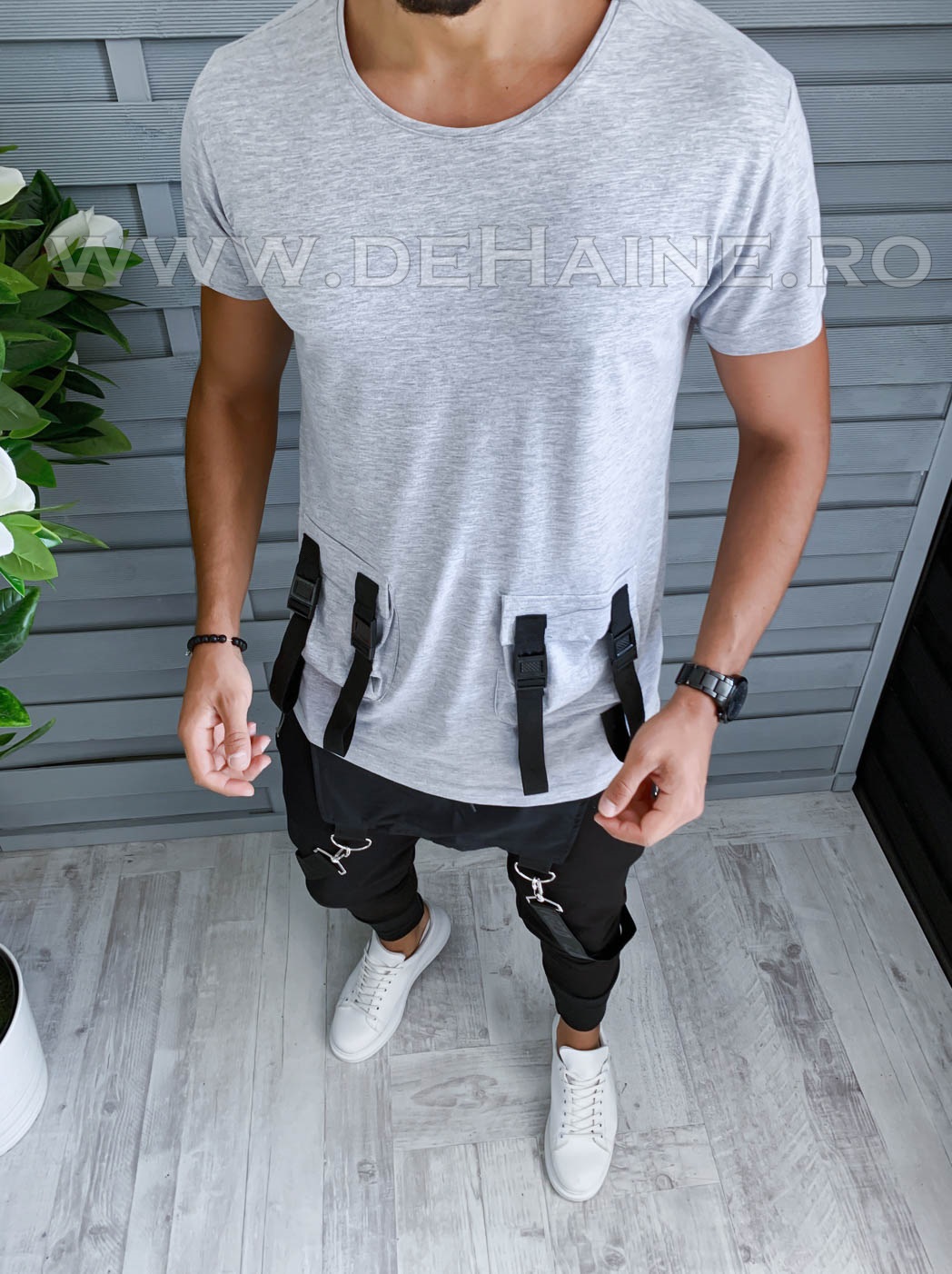 Tricou barbati gri slim fit vagabond b1966 p3-2